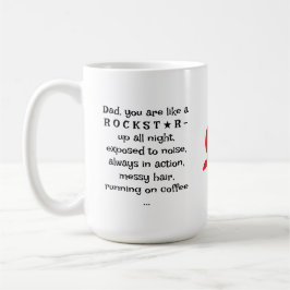 Taza De Café Funny Gift For Rockstar Dad, Custom 