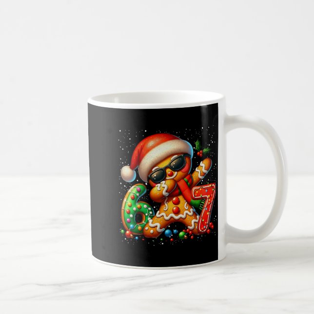 Taza De Café Funny Gingerbread Dabbing Six Seven 67 Meme Christ (Derecha)