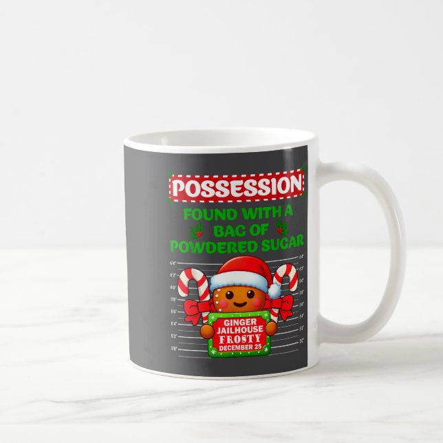 Taza De Café Funny Gingerbread Inmate Christmas Matching Family (Derecha)