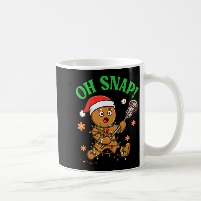Taza De Café Funny Gingerbread Lacrosse Christmas Cookie Oh Sna (Derecha)