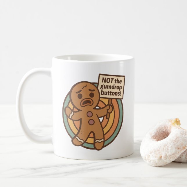 Taza De Café Funny Gingerbread Mug – Gingy Holiday Design (Con donut)