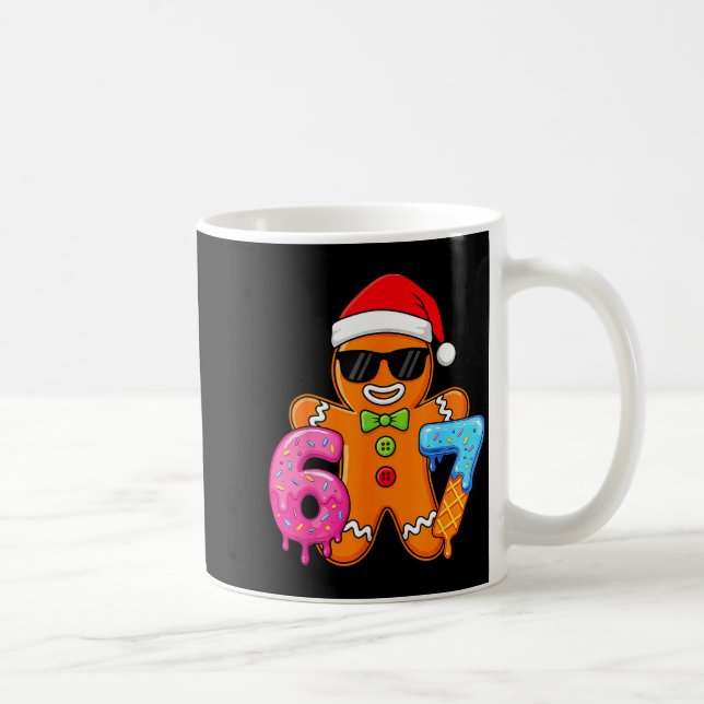 Taza De Café Funny Gingerbread Six Seven 67 Ice Cream Drip Chri (Derecha)