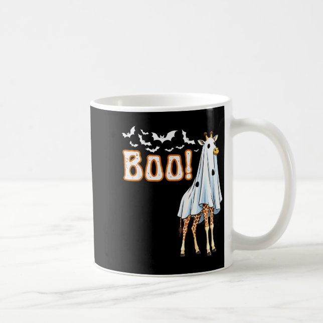 Taza De Café Funny Giraffe Ghost Boo Shirt Cute Animal Hallowee (Derecha)