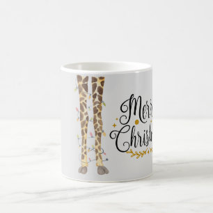 Taza De Café Funny Giraffe Legs Navidades