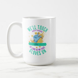 Taza De Café Funny Glove Personalizable (trabajo médico) - LPN