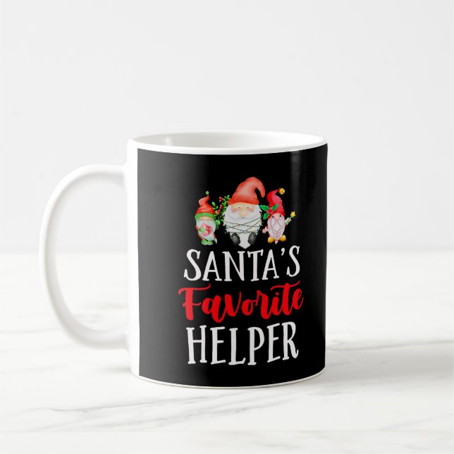 Taza De Café Funny Gnome Sant Navidades de Santa Elena (Izquierda)
