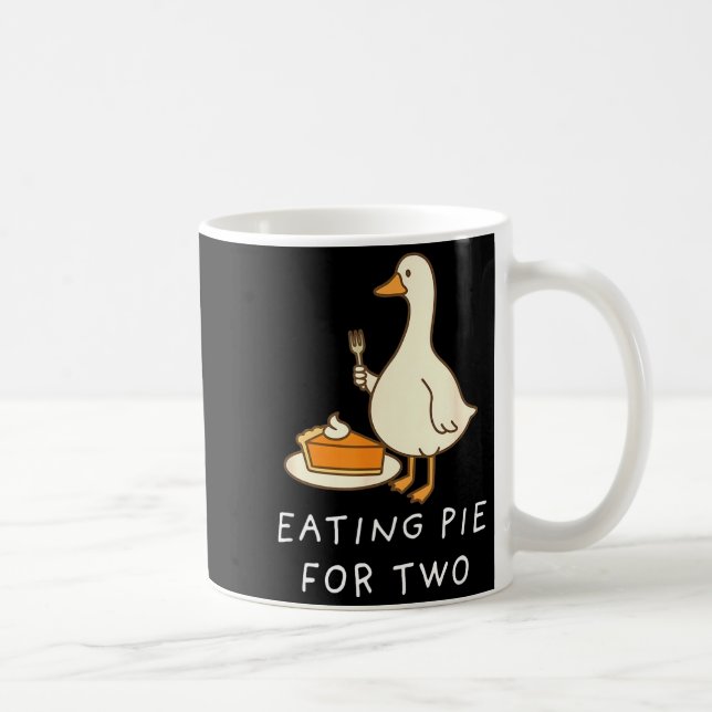 Taza De Café Funny Goose Thanksgiving Couples Pregnancy Announc (Derecha)