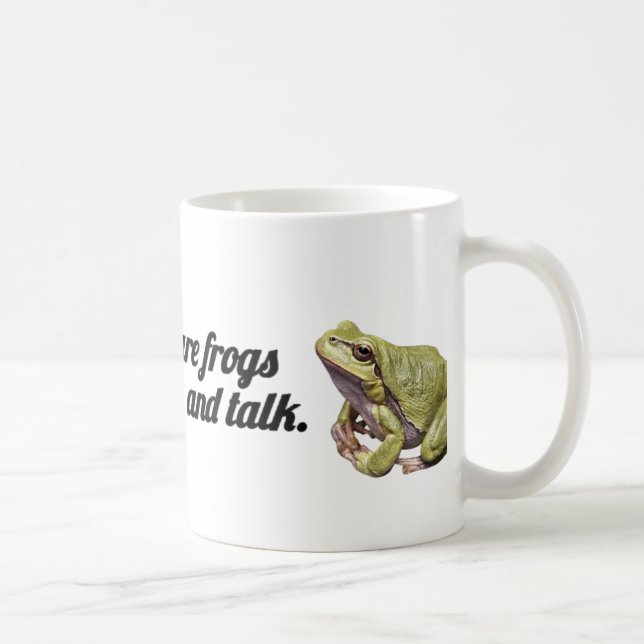 Taza De Café ✨ Funny Gossip Frog Mug |“They Drink & Talk” Quote (Derecha)