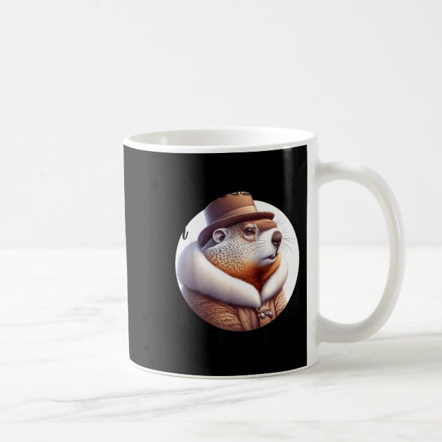 Taza De Café Funny Goundhog Graphic  (Derecha)