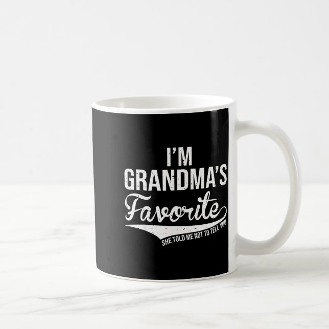 Taza De Café Funny Grandma's Favorite Grandson &amp; Granddaugh (Derecha)