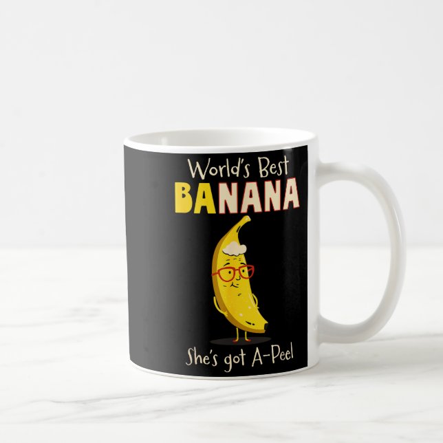 Taza De Café Funny Grandmother World's Nana Banana Pun  (Derecha)