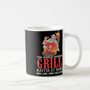 Taza De Café Funny Grill Master Bbq Amantes Foodies Chef Fumado