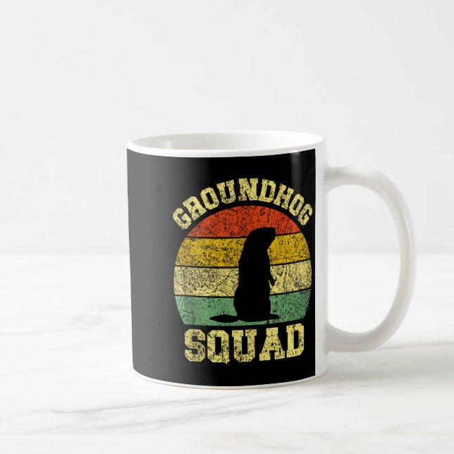 Taza De Café Funny Groundhog Squad Design Happy Groundhog Day 2 (Derecha)