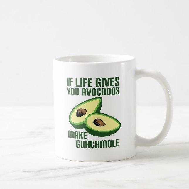 Taza De Café Funny Guacamole Chiste Aguacate (Derecha)