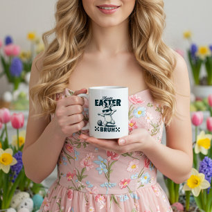 Taza De Café Funny Guay Easter Bunny Vintage Black and White