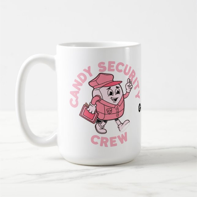 Taza De Café Funny Halloween Candy Quote Candy Security Crew  (Izquierda)