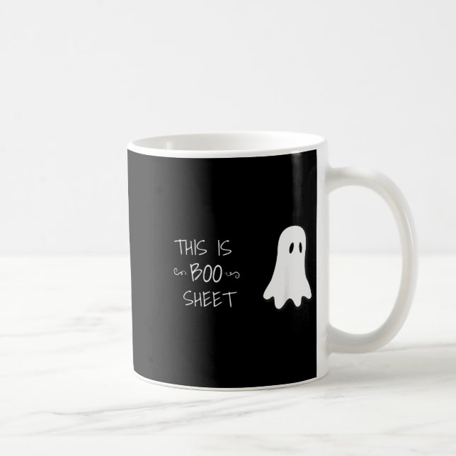 Taza De Café Funny Halloween Ghost This Is Boo Sheet  (Derecha)