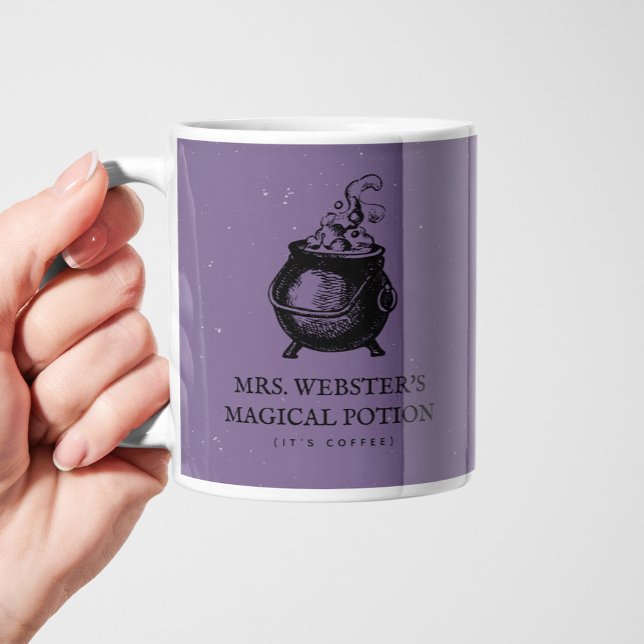 Taza De Café Funny Halloween mágica poción púrpura (Subido por el creador)