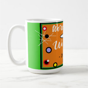 Taza De Café Funny Halloween Quirky Naranja nombre familia