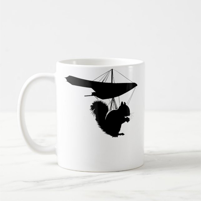 Taza De Café Funny Hang Glider Squirrel Hang Gliding Squirrel (Izquierda)