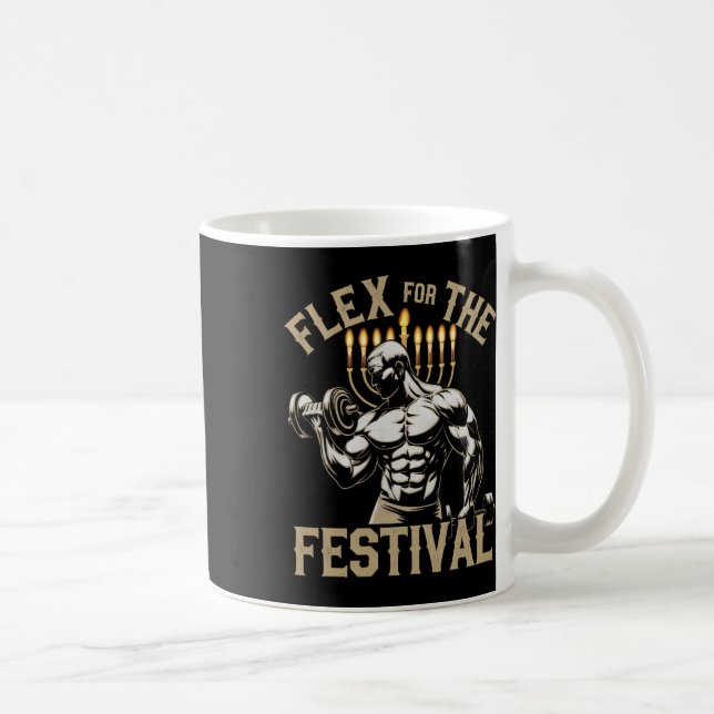 Taza De Café Funny Hanukkah festival de flexibilización de entr (Derecha)