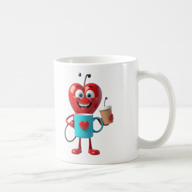 Taza De Café Funny Heart Coffee Mug (Derecha)