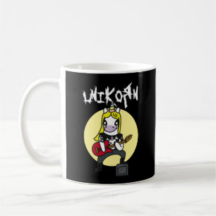 Taza De Café Funny Heavy Metalizado Unicorn