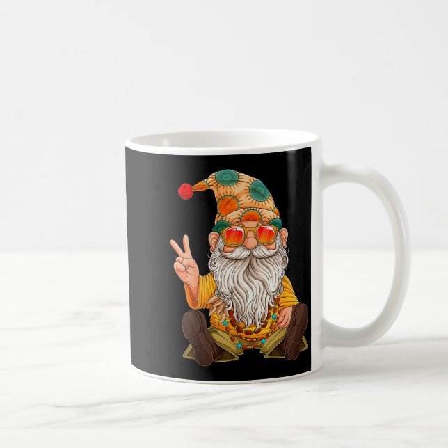 Taza De Café Funny Hipe Gnome Peace Sign Gnomes Lovers Men Wome (Derecha)