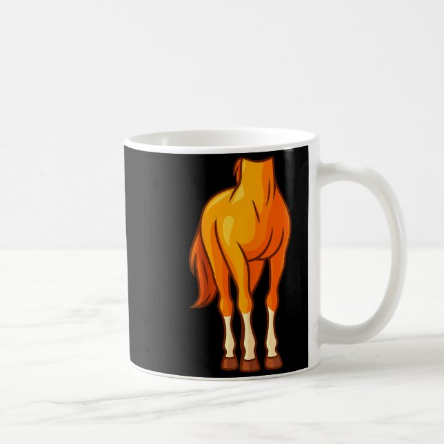 Taza De Café Funny Horse Body Costume Optical Illusion Gift Men (Derecha)