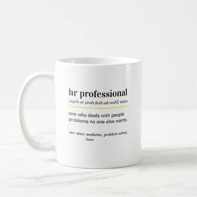 Taza De Café Funny HR Definition Gift (Izquierda)