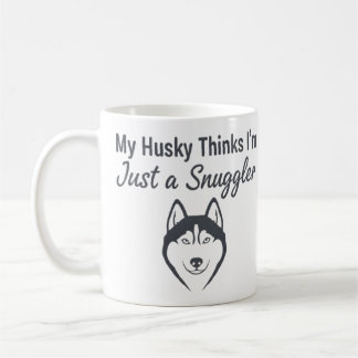 Taza De Café Funny Husky Dog Snuggler