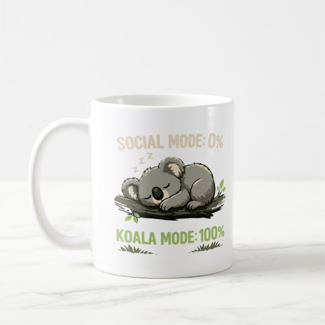 Taza De Café Funny Introvert Koala Coffee Mug (Izquierda)