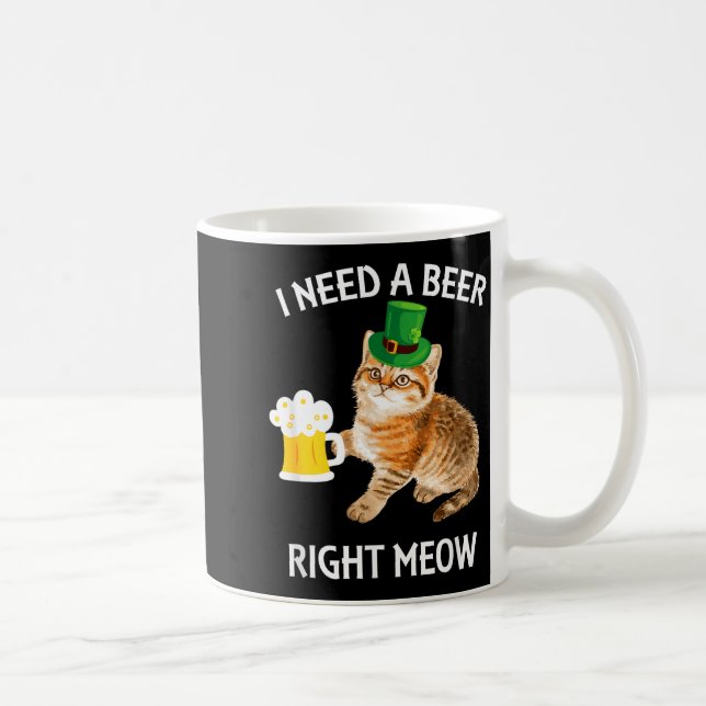 Taza De Café Funny Irish Beer Cat St Patricks Day Drinking With (Derecha)