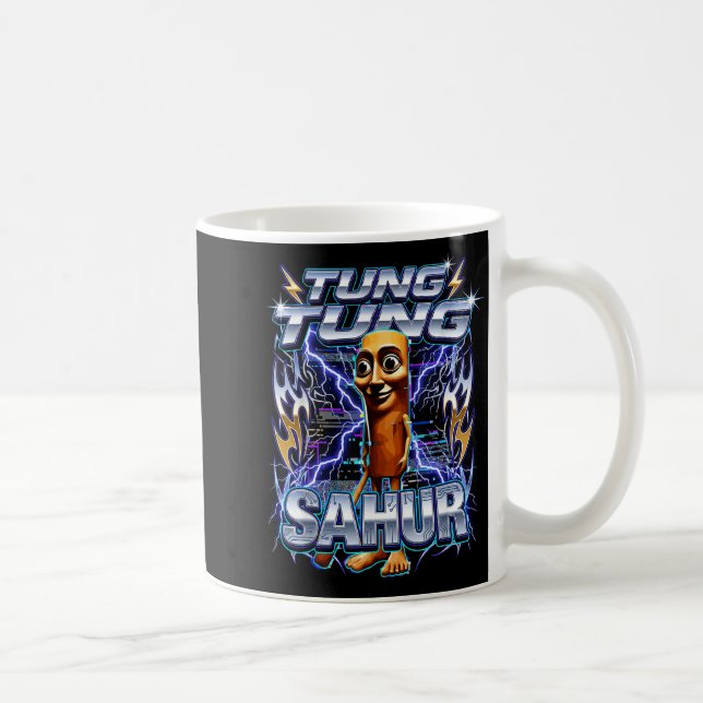 Taza De Café Funny Italian Brainrot Tung Tung Tung Sahur  (Derecha)