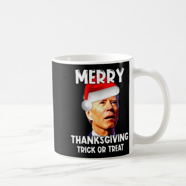 Taza De Café Funny Joe Biden Santa Hat Merry Thanksgiving Chris (Derecha)