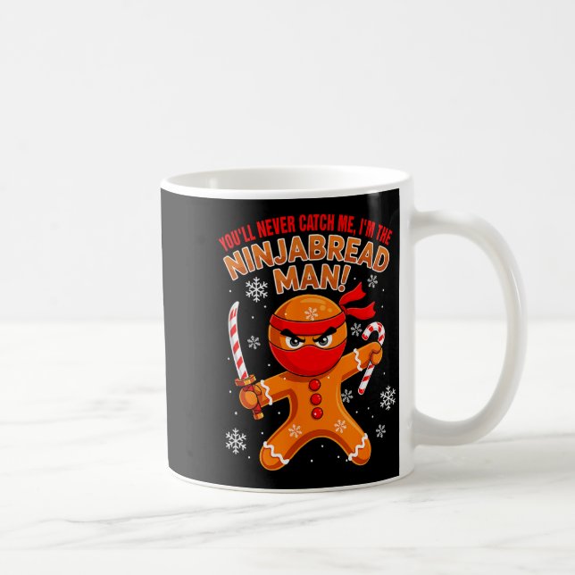 Taza De Café Funny Joke Never Catch I'm Ninjabread Xmas Gingerb (Derecha)