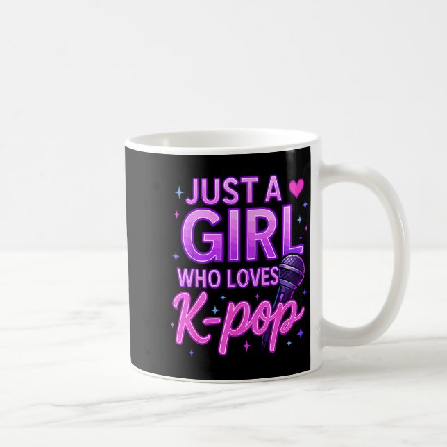 Taza De Café Funny Just A Girl Who Loves K-p  (Derecha)