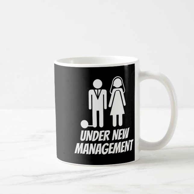 Taza De Café Funny Just Married , Fun Newlywed Gag For Men  (Derecha)