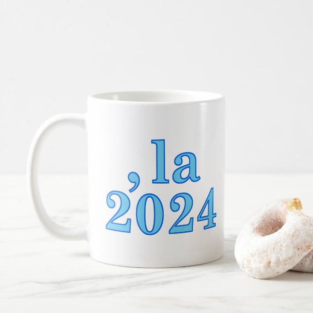 Taza De Café Funny Kamala Harris Comma La 2024 (Con donut)