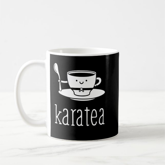 Taza De Café Funny Karate Design Karatea White Light Essential  (Izquierda)