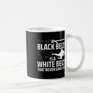 Taza De Café Funny Karate Design para hombres mujeres Black Bel