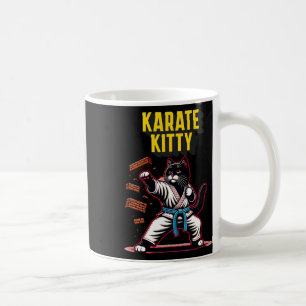 Taza De Café Funny Karate Kitty - Campeón felino de artes marci