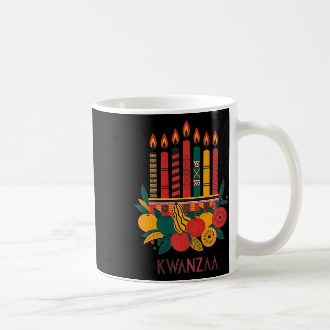 Taza De Café Funny Kinara Siete Velas Kwanzaa Celebración 1 (Derecha)