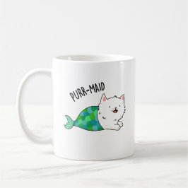 Taza De Café Funny Kitty Cat Mermaid Pun