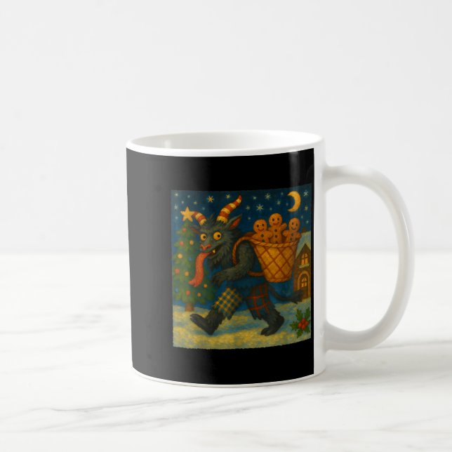 Taza De Café Funny Krampus Gingerbread Night Festive Creepy Hol (Derecha)
