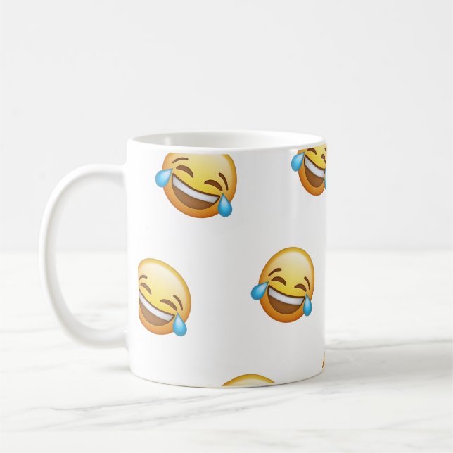 Taza De Café Funny Laughing Crying Emoji Graphic (Izquierda)