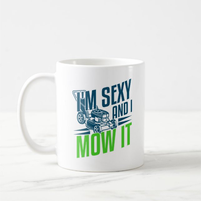 Taza De Café Funny Lawn Mower Lawn Care Gift Dad Husband (Izquierda)