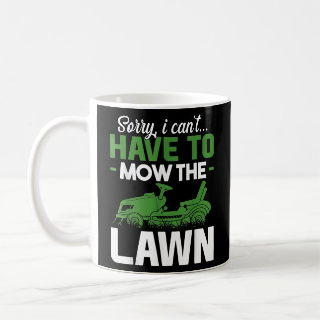 Taza De Café Funny Lawn Mowing Grass Cutting Mower Dad (Izquierda)