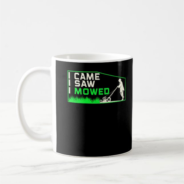 Taza De Café Funny Lawn Mowing Janitor Humor Landscaper (Izquierda)