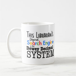Taza De Café Funny Librarian Dewey Decimal Search Engine System